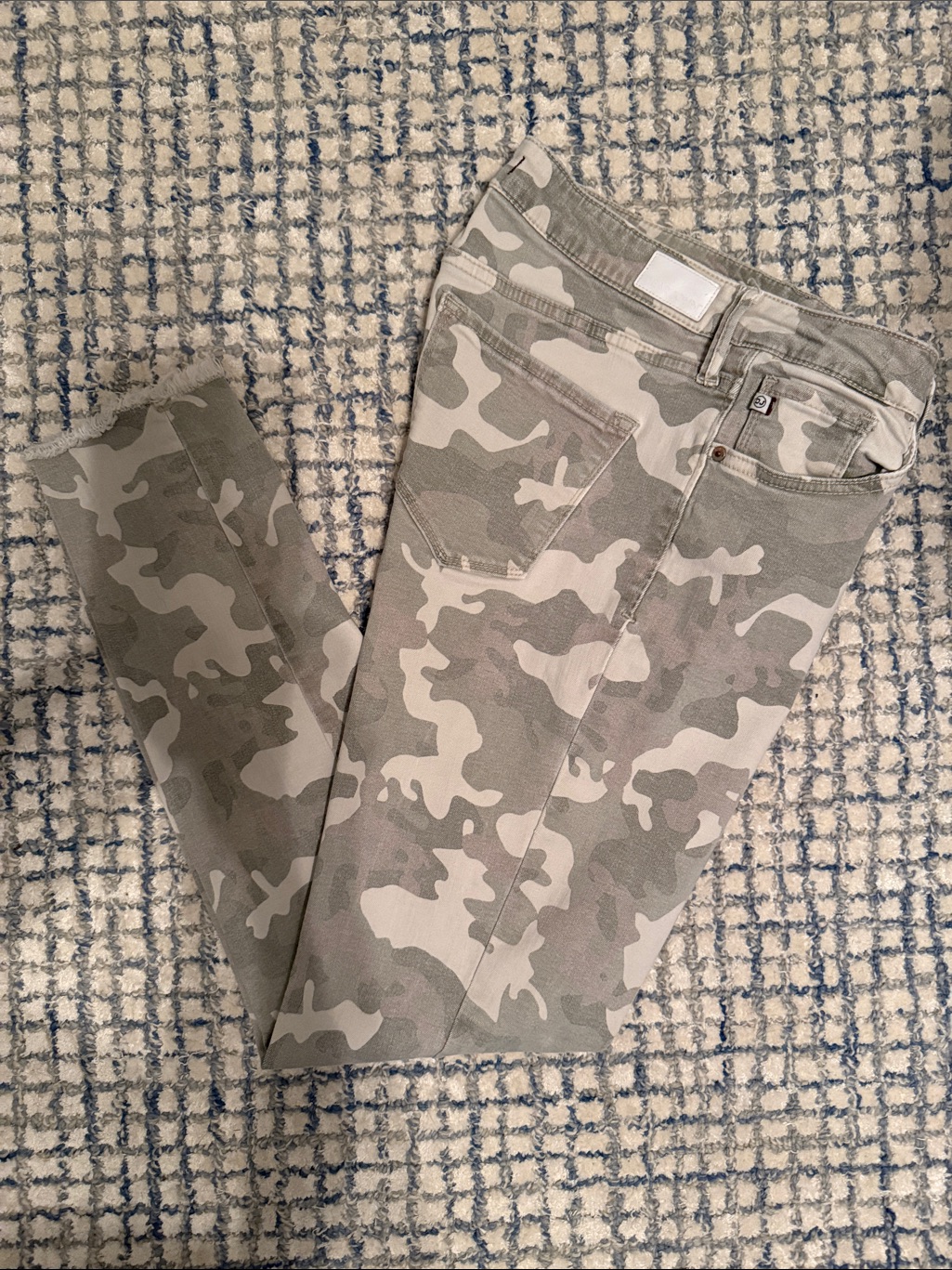 Dear John Light Gray Camo Skinny Jeans
